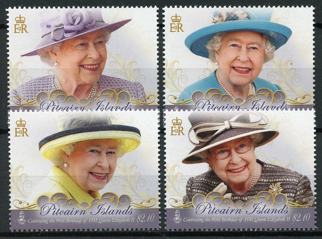 Pitcairn Islands 2016 MNH Royalty Stamps Queen Elizabeth II 90th Birthday 4v Set