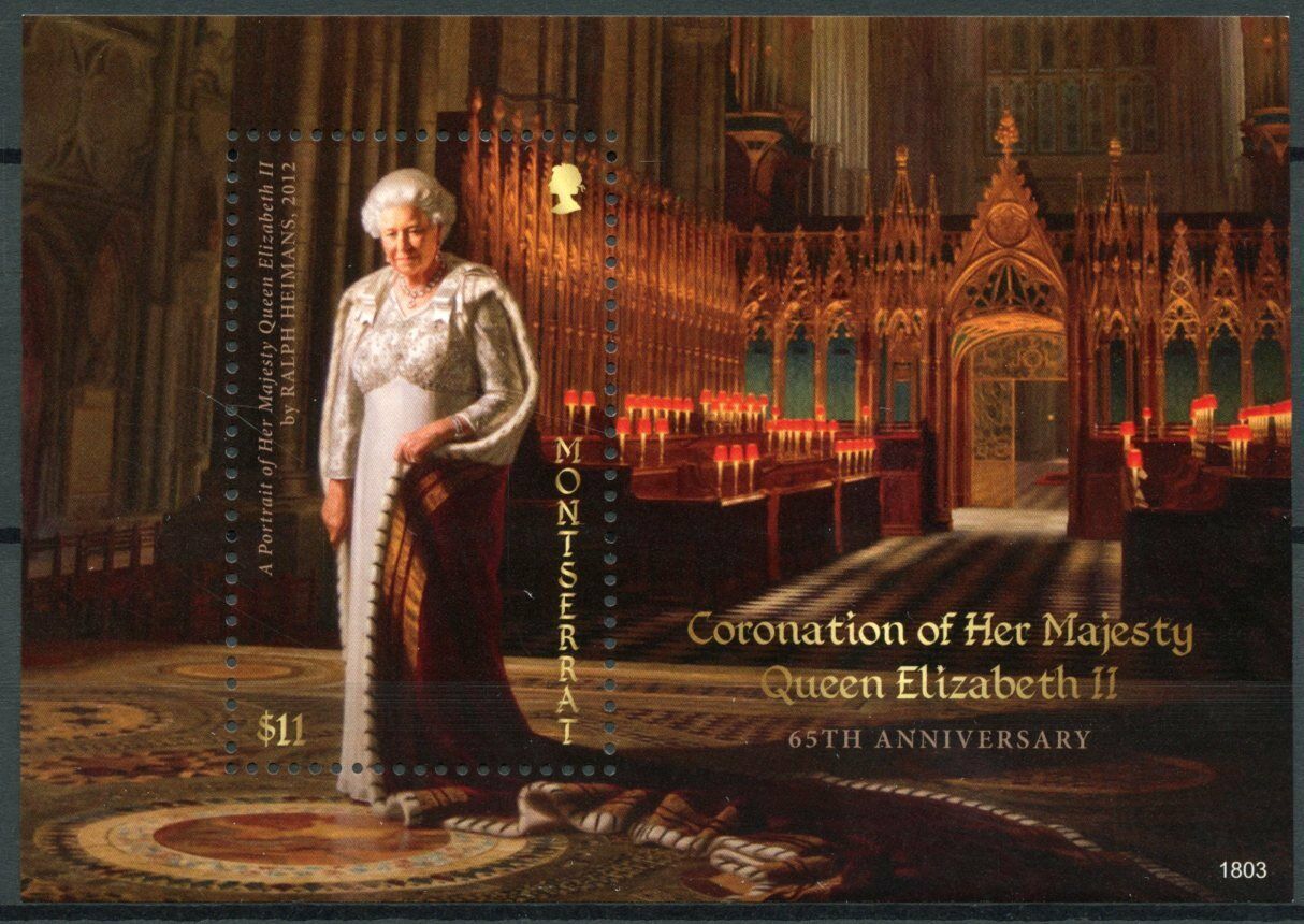 Montserrat 2018 MNH Royalty Stamps Queen Elizabeth II Coronation 65th Ann 1v S/S