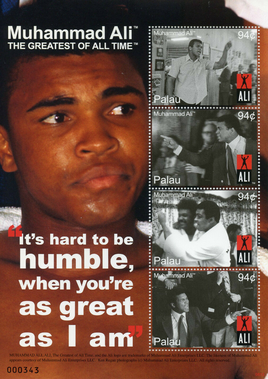 Palau 2008 MNH Boxing Stamps Muhammad Ali Famous People Sports 4v M/S II