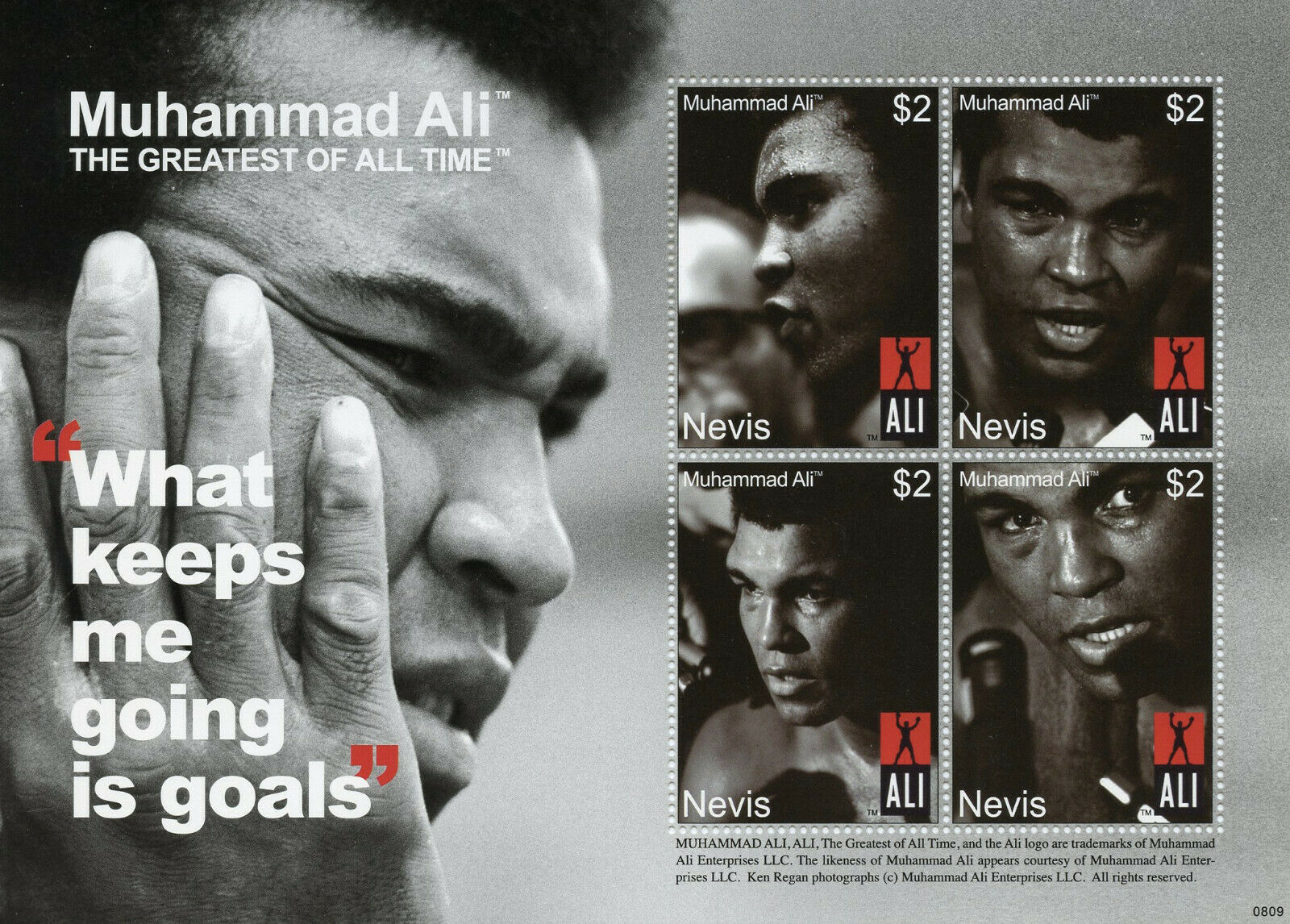 Nevis 2008 MNH Boxing Stamps Muhammad Ali Famous People Sports 4v M/S II