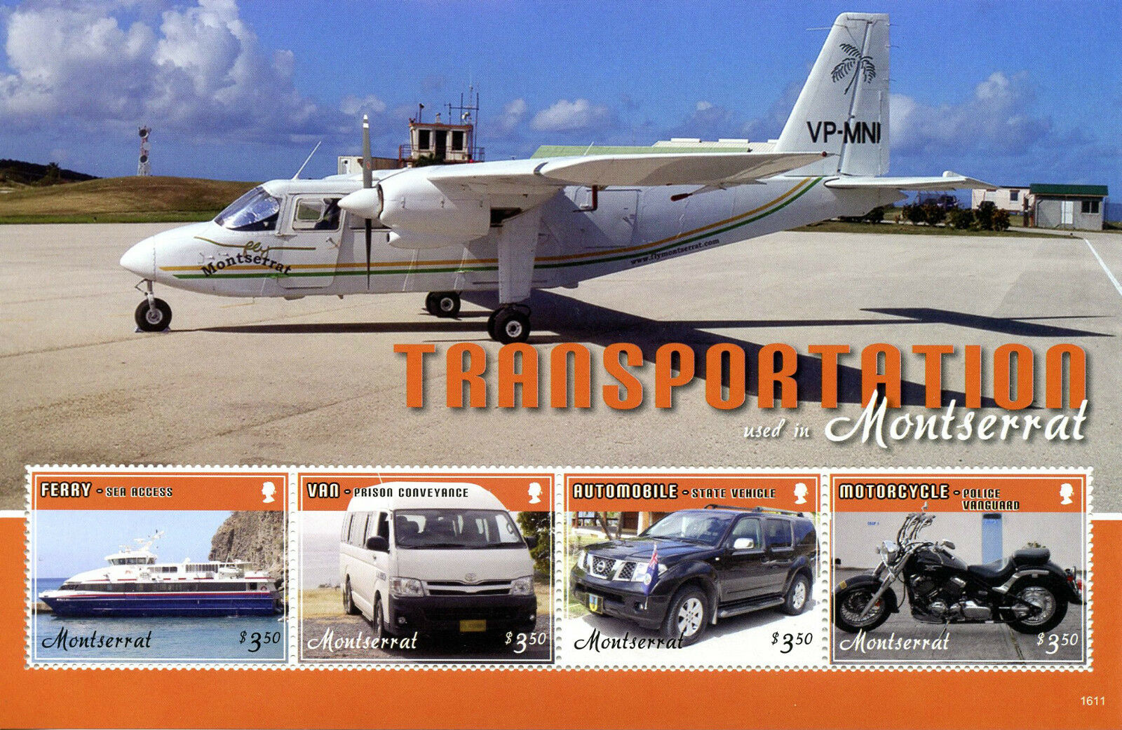 Montserrat 2016 MNH Transportation Stamps Cars Ships Motorcycles Aviation 4v M/S