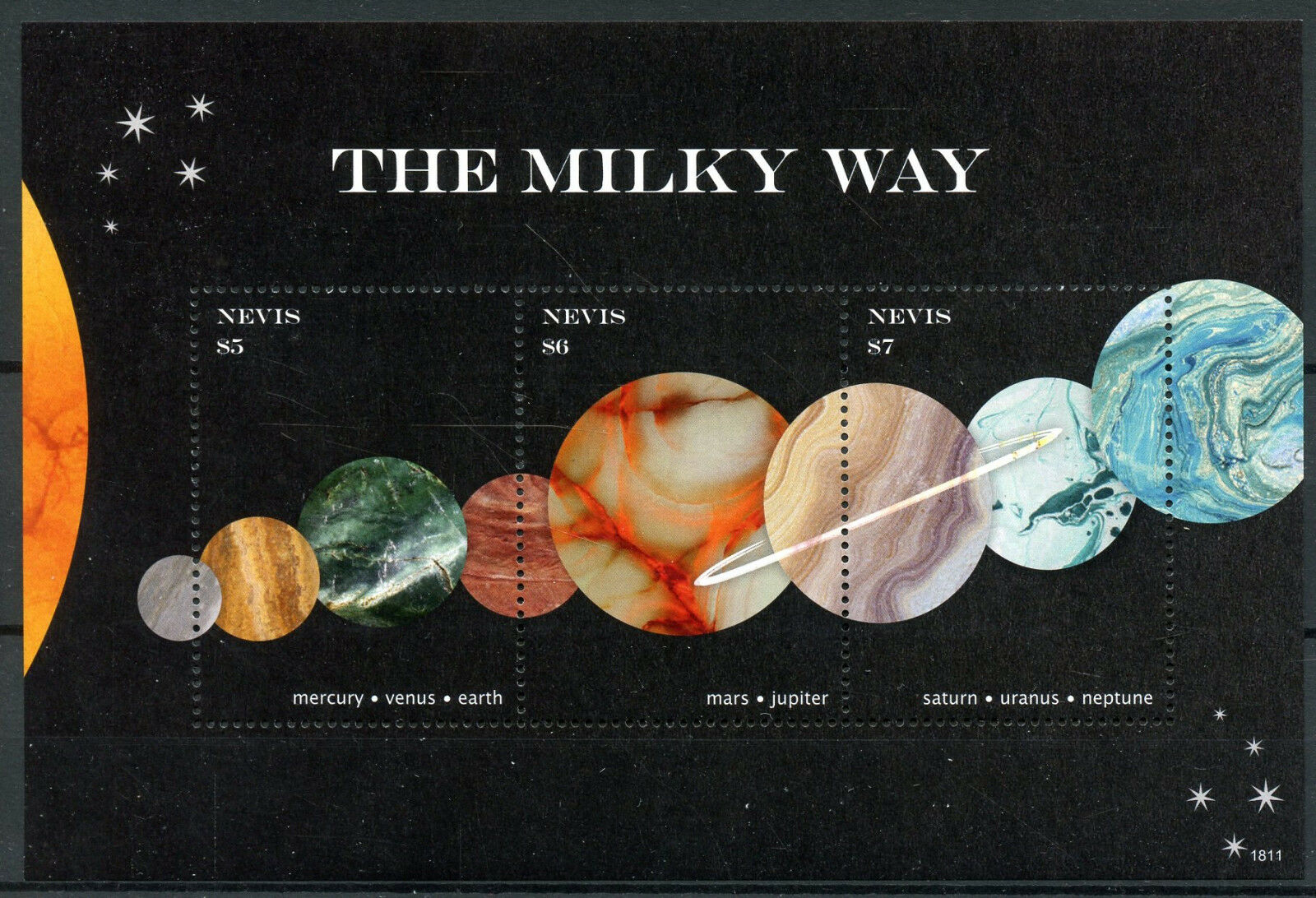 Nevis 2018 MNH Space Stamps Milky Way Mars Venus Earth Jupiter Planets Space 3v M/S II