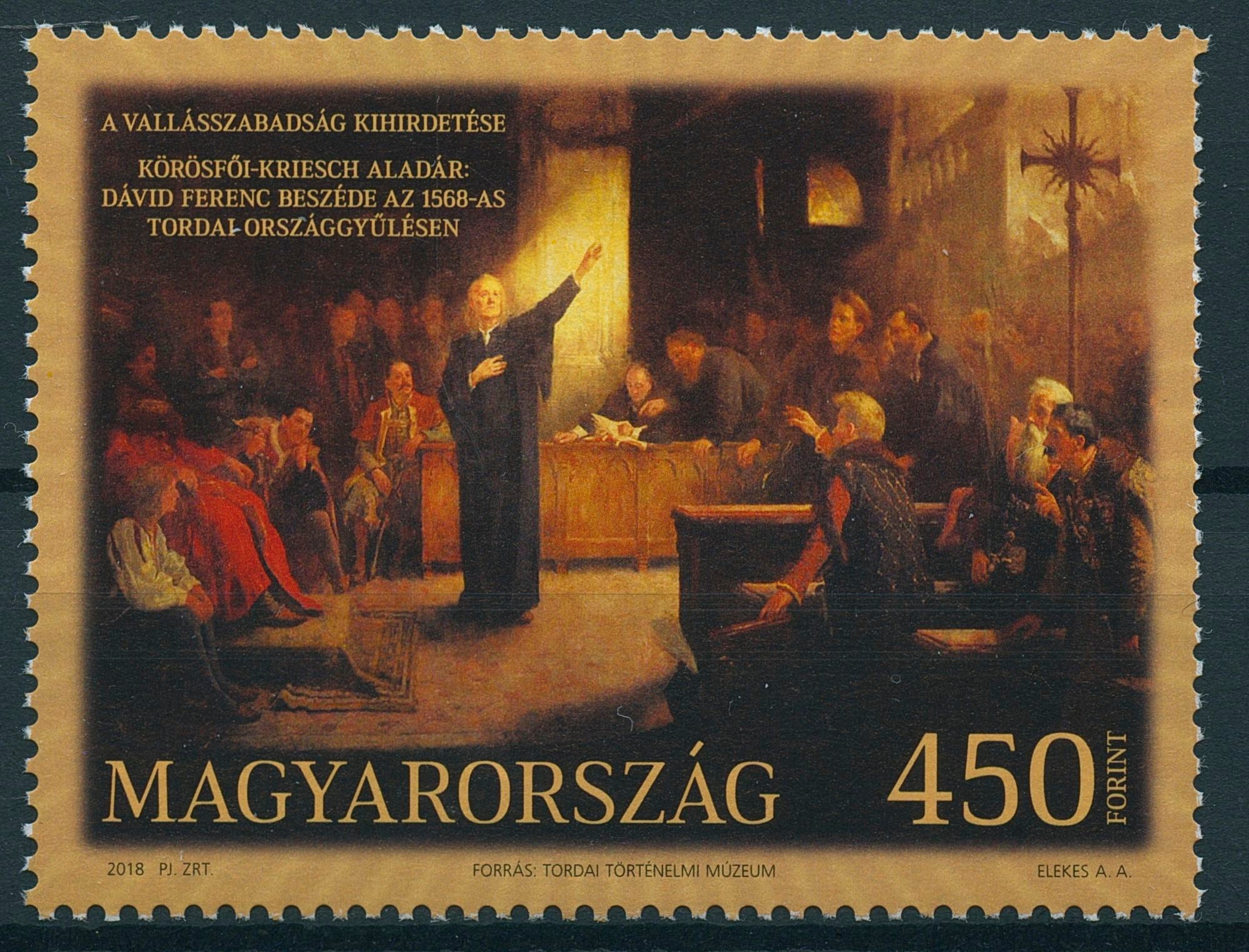 Hungary 2018 MNH Unitarian Church 450 Yrs 1v Set Art Paintings Religion Stamps