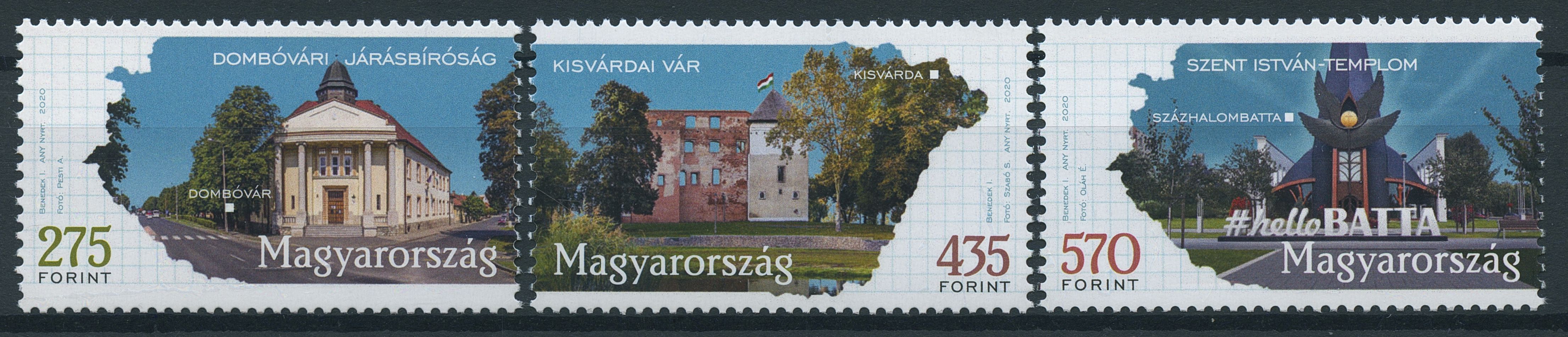 Hungary Architecture Stamps 2020 MNH Regions & Towns Part III Tourism 3v Set