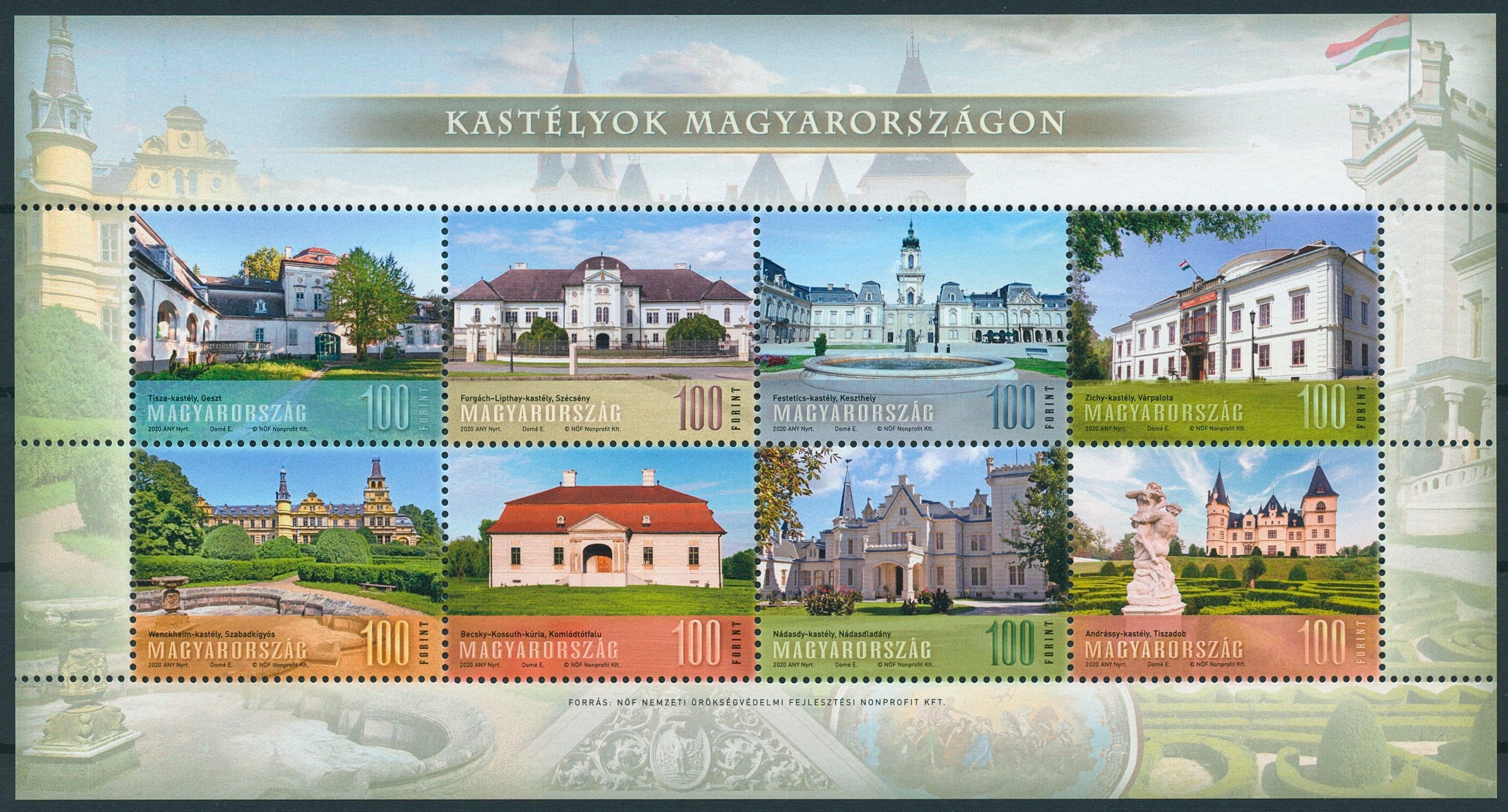Hungary Architecture Stamps 2020 MNH Palaces Part II Castles 8v M/S