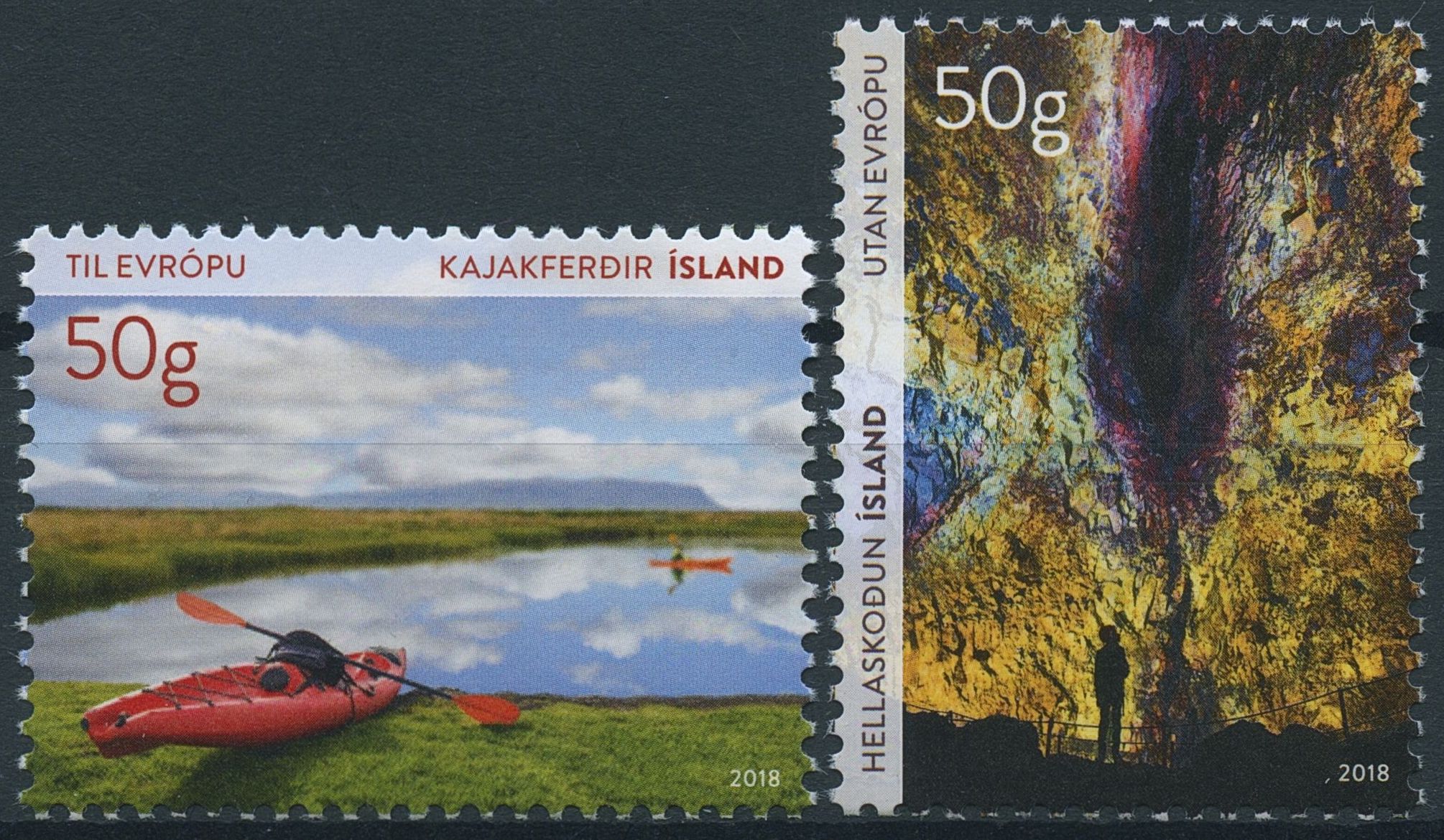 Iceland 2018 MNH Tourist VII Kayaking Kajakferdir 2v Set Tourism Stamps