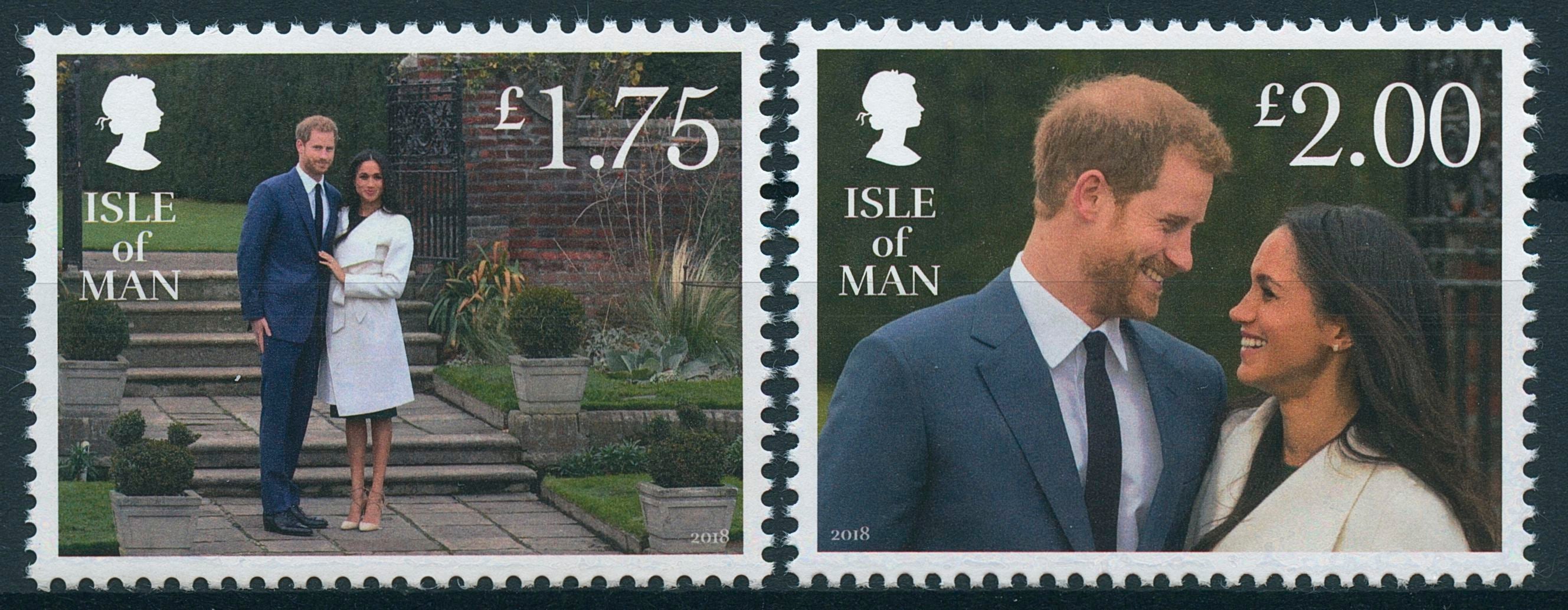Isle of Man IOM 2018 MNH Prince Harry & Meghan Engagement 2v Set Royalty Stamps