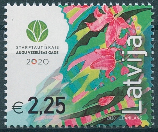 Latvia Flowers Stamps 2020 MNH Intl Year of Plant Health Plants Nature 1v Set