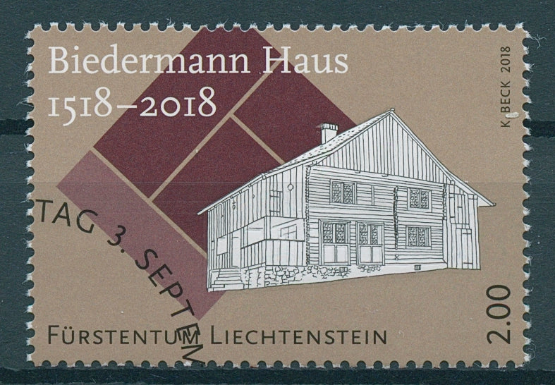 Liechtenstein 2018 CTO Biedermann House 500 Years 1v Set Architecture Stamps