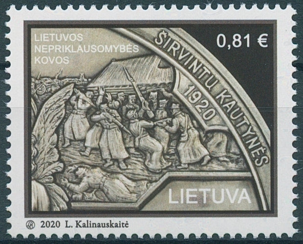 Lithuania Historical Events 2020 MNH Independence Fights 1920 100 Years 1v Set
