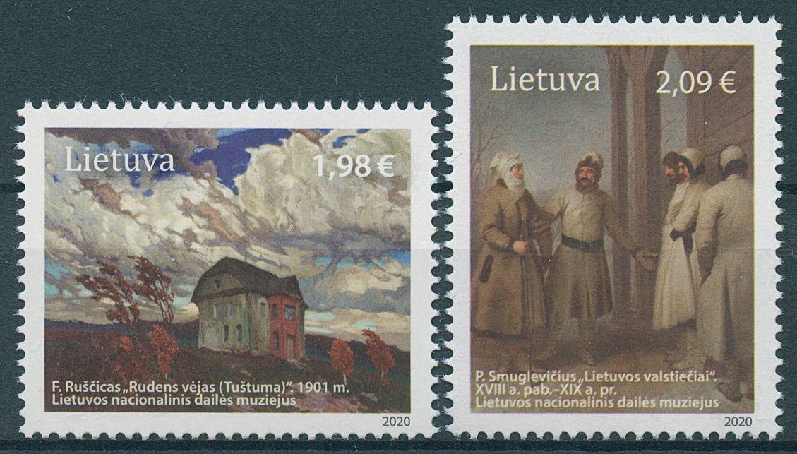 Lithuania Art Stamps 2020 MNH Collections Paintings Ruscicas Smuglevicius 2v Set