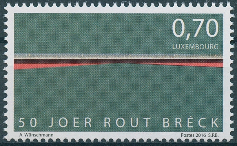 Luxembourg 2016 MNH Rout Breck Grand Duchess Charlotte Bridge 1v Bridges Stamps