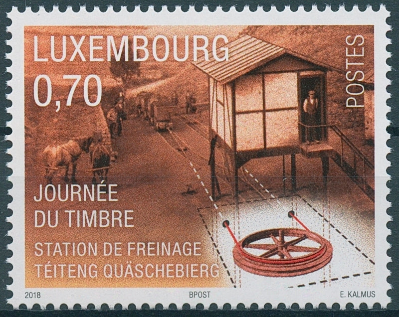 Luxembourg 2018 MNH Stamp Day Braking Station 1v Set Horses Cultures Stamps