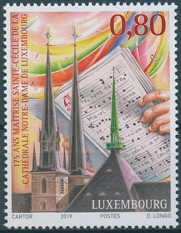 Luxembourg 2019 MNH Maitrise Sainte-Cecile Notre-Dame Cathedral 1v Set Stamps