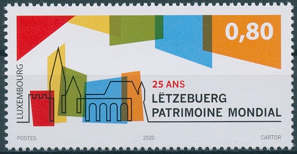 Luxembourg Architecture Stamps 2020 MNH UNESCO World Heritage 25 Years 1v Set