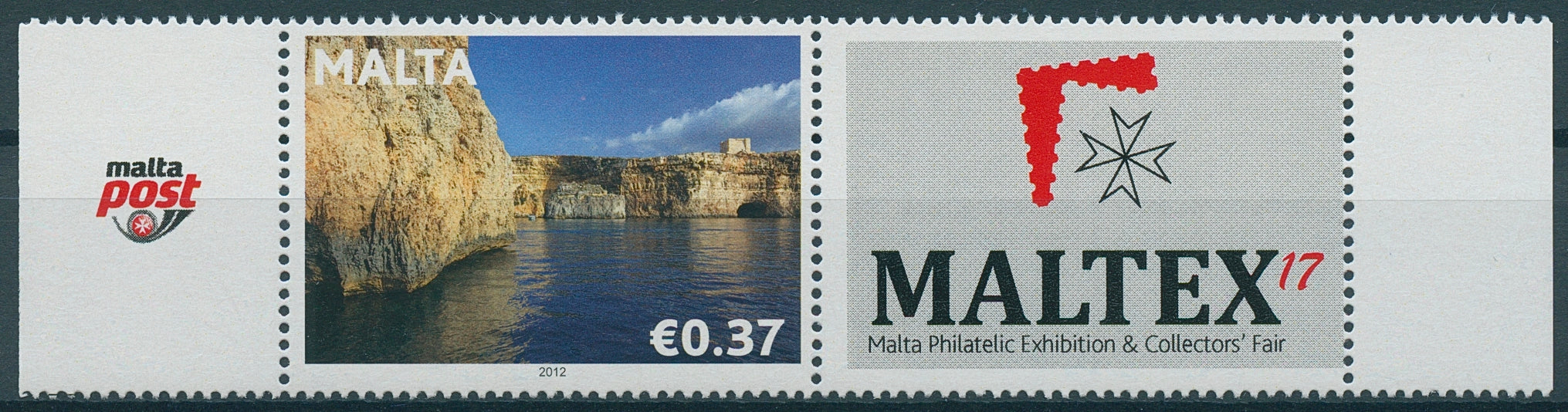 Malta 2017 MNH Maltex Philatelic Exhb & Collectors Fair 1v Set + Label Stamps