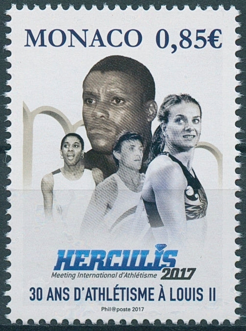 Monaco 2017 MNH Herculis Intl Athletics Meeting 30th Anniv 1v Set Sports Stamps