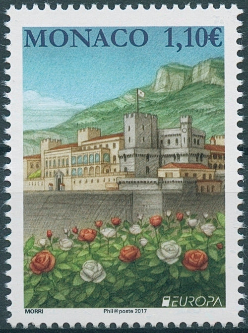 Monaco 2017 MNH Castles Prince's Palace Europa 1v Set Architecture Stamps