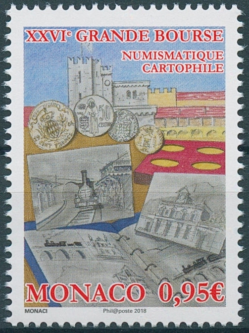 Monaco 2018 MNH Grande Bourse Fairs 1v Set Numismatics Cartography Stamps
