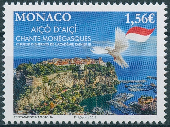 Monaco 2018 MNH Monegasque Songs Academie Rainer III Choir 1v Set Doves Stamps