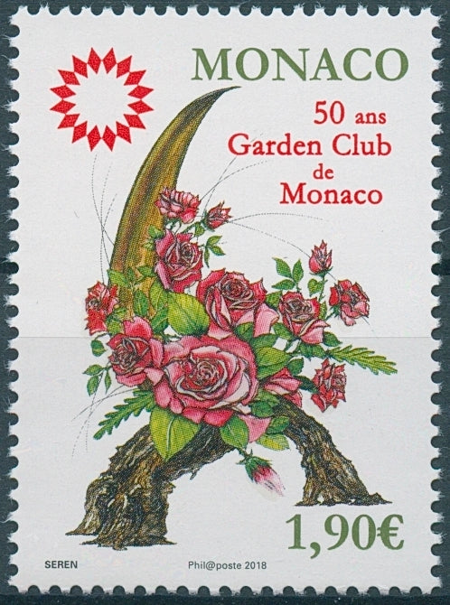 Monaco 2018 MNH Garden Club 50th Anniv 1v Set Flowers Stamps
