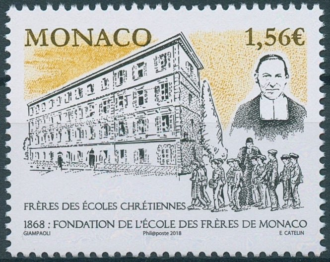 Monaco 2018 MNH Ecole des Freres School 1v Set Architecture Education Stamps