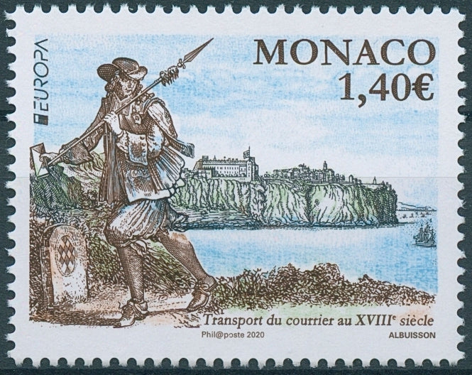 Monaco Europa Stamps 2020 MNH Ancient Postal Routes Services Architecture 1v Set