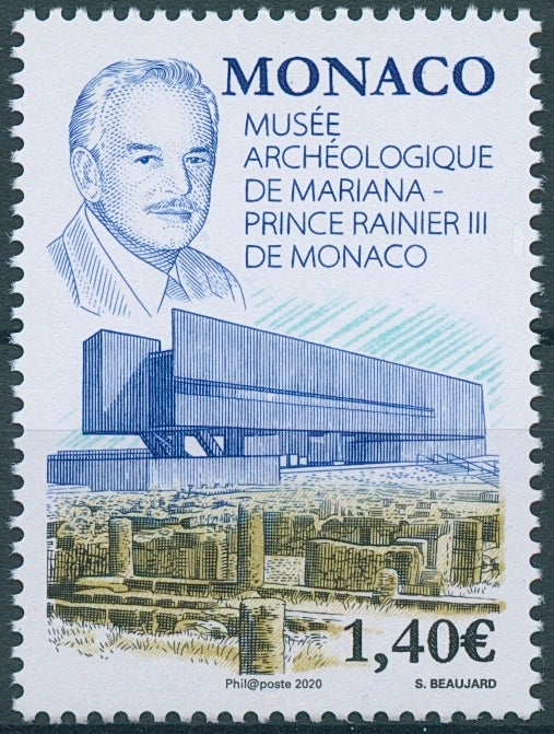 Monaco Stamps 2020 MNH Mariana Museum of Archaeology Prince Rainer III 1v Set