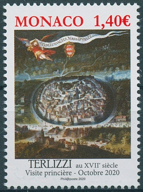 Monaco Architecture Stamps 2020 MNH Terlizzi Ancient Grimaldi Strongholds 1v Set