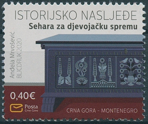 Montenegro Stamps 2020 MNH Historical Heritage Sehara Dowry Chest 1v Set