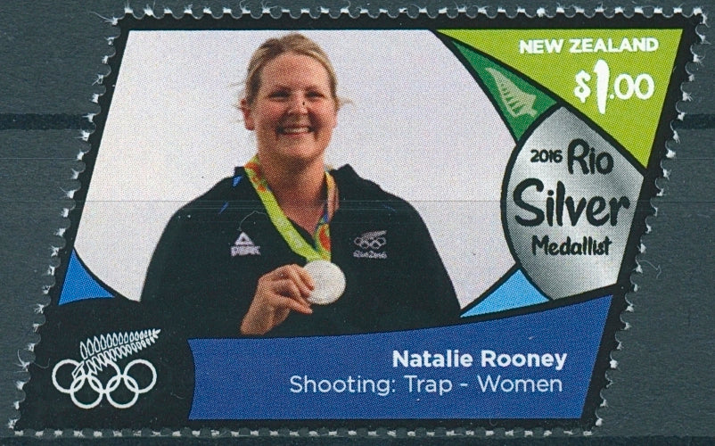 New Zealand 2016 MNH Rio Silver Medal Natalie Rooney Shooting 1v Olympics Stamps