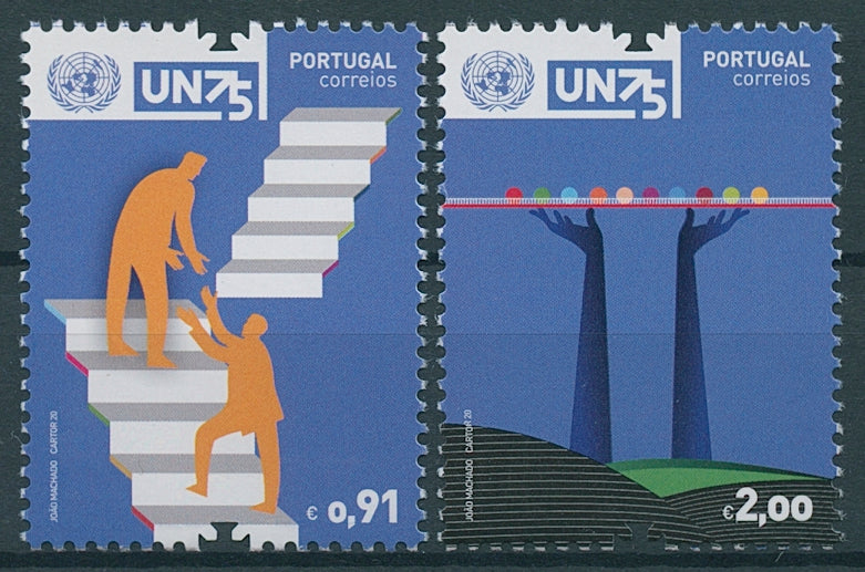 Portugal UN Stamps 2020 MNH United Nations 75 Years UN75 2v Set