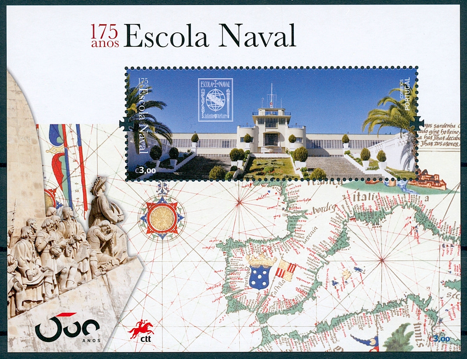 Portugal Military Stamps 2020 MNH Escola Naval Royal Navy Academy 1v M/S