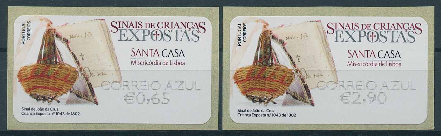 Portugal Stamps 2020 MNH Foundling Tokens Misericordia Joao Corr Azul 2v S/A ATM