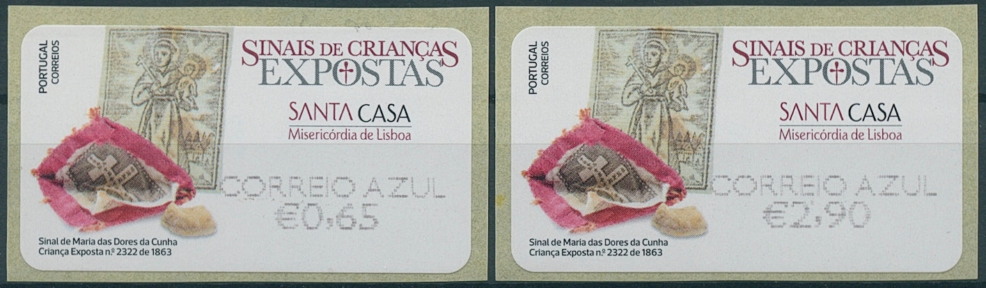 Portugal Stamps 2020 MNH Foundling Tokens Misericordia Maria Corr Azul 2v SA ATM
