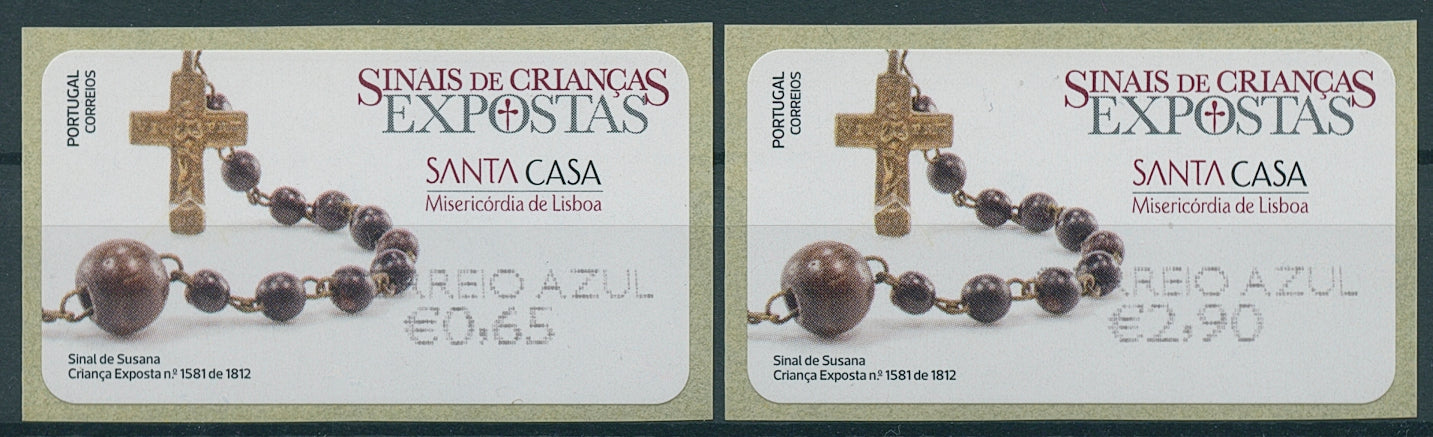 Portugal Stamps 2020 MNH Foundling Tokens Misericordia Susana Cor Azul 2v SA ATM