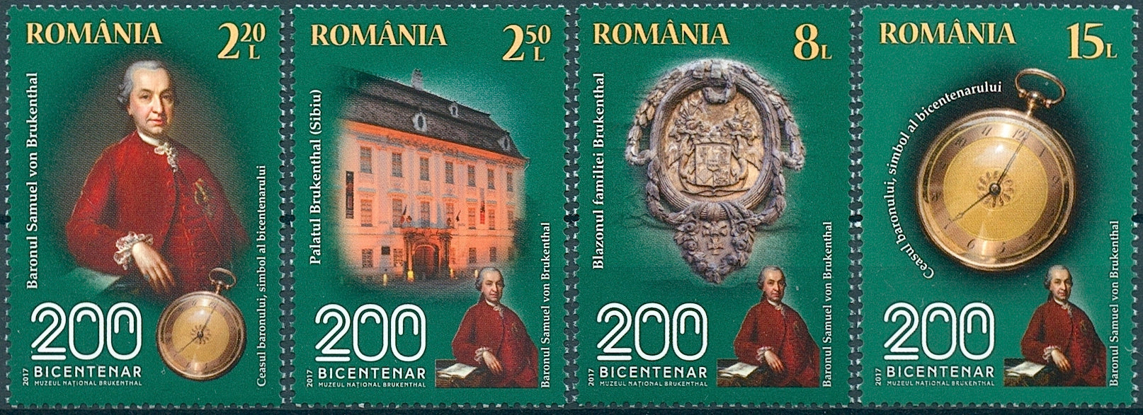 Romania 2017 MNH National Brukenthal Museum 200th Anniv 2v Set Museums Stamps