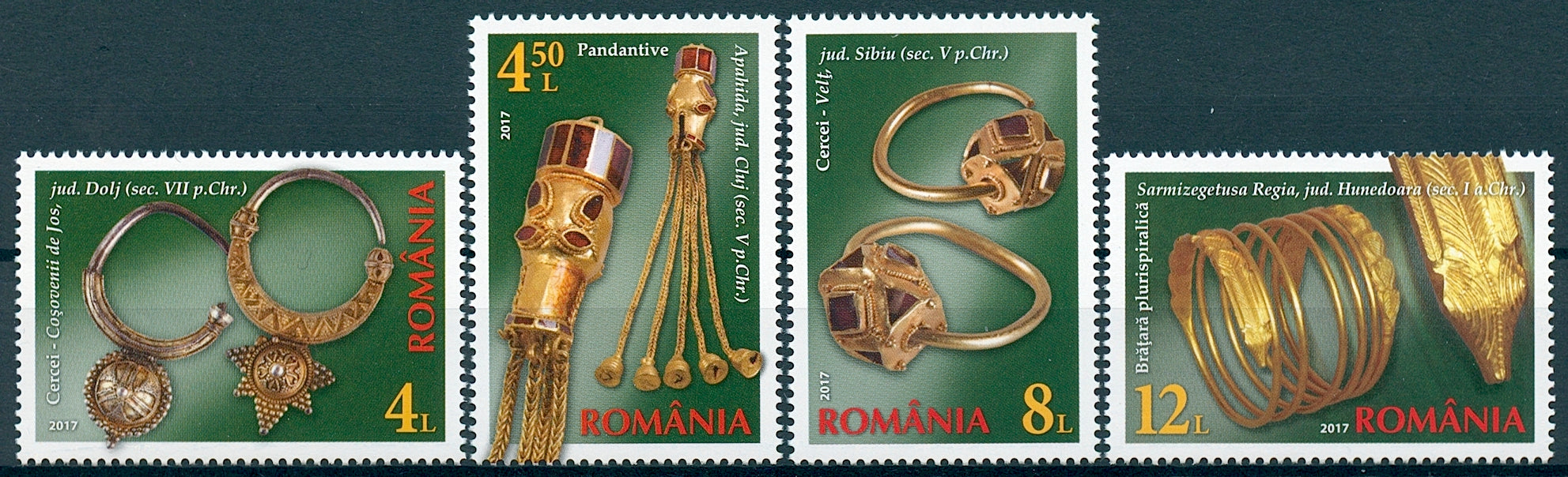 Romania 2017 MNH Distinguished Collections 4v Set Ornaments Museums Stamps