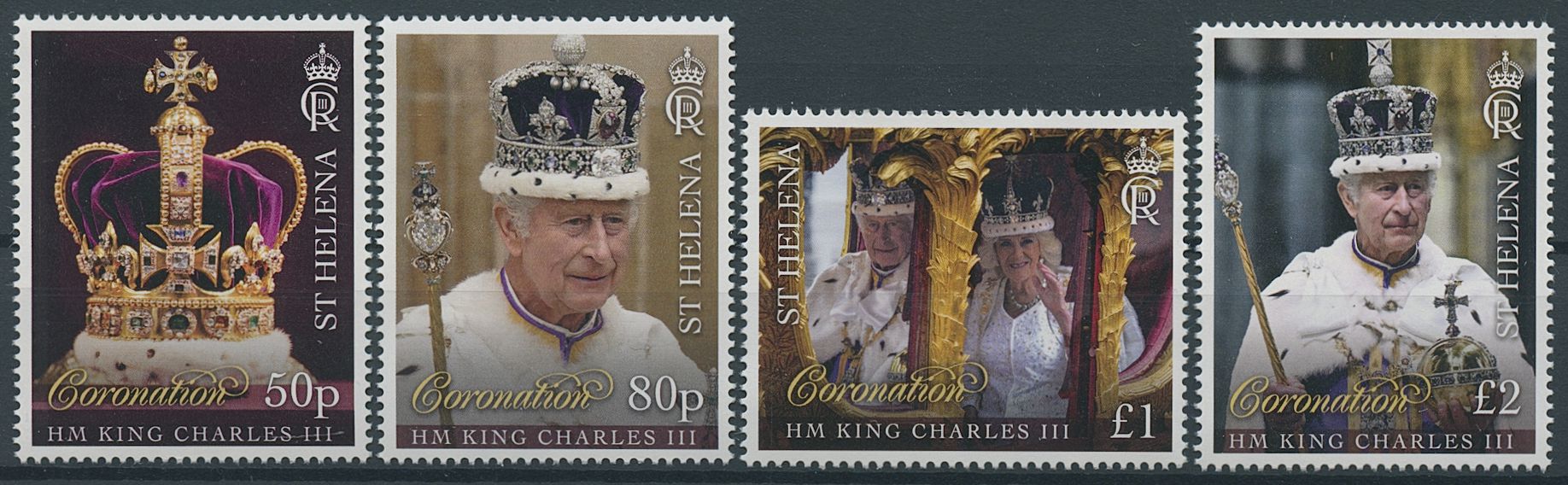 St Helena 2023 MNH Royalty Stamps King Charles III Coronation 4v Set