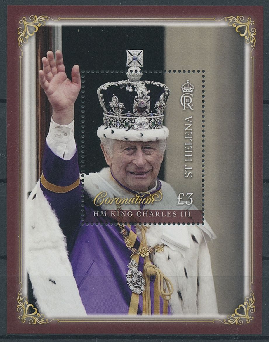 St Helena 2023 MNH Royalty Stamps King Charles III Coronation 1v M/S