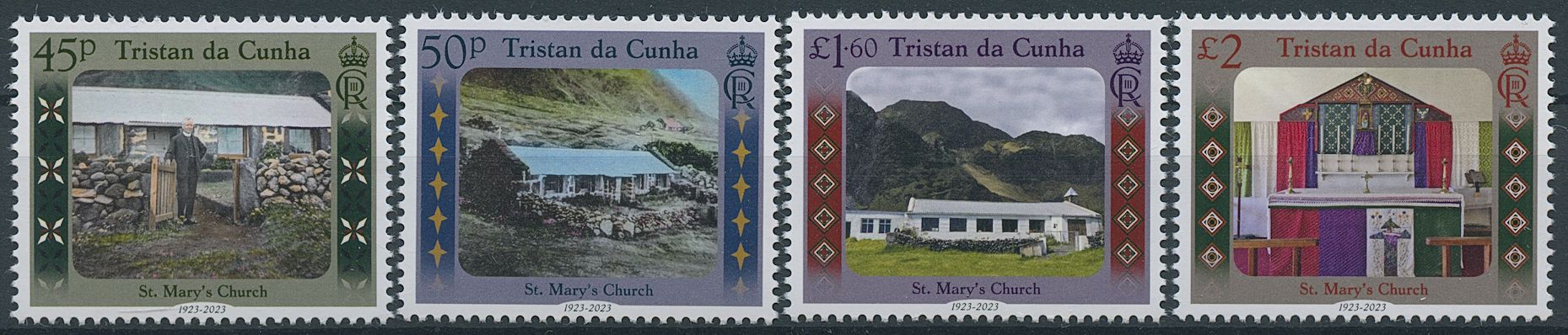 Tristan da Cunha 2023 MNH Religion Stamps St Mary's Church Churches Architecture 4v Set