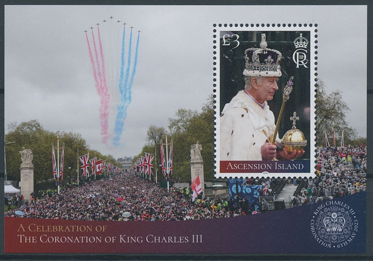 Ascension Island 2023 MNH Royalty Stamps King Charles III Coronation 1v M/S