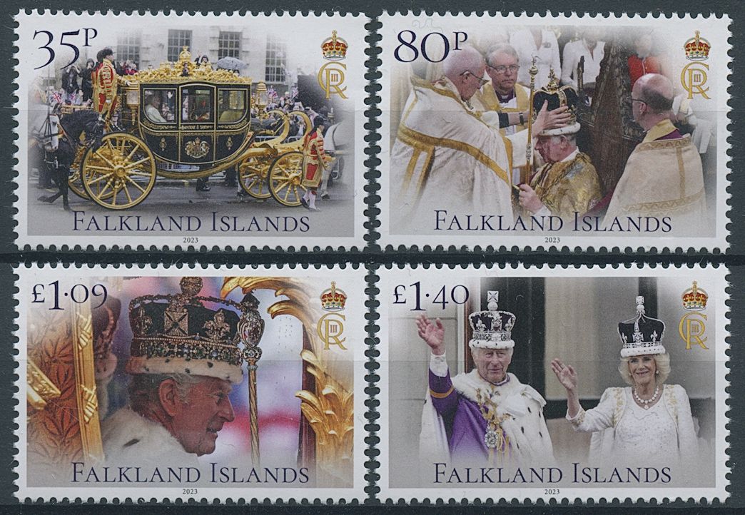 Falkland Islands 2023 MNH Royalty Stamps King Charles III Coronation 4v Set