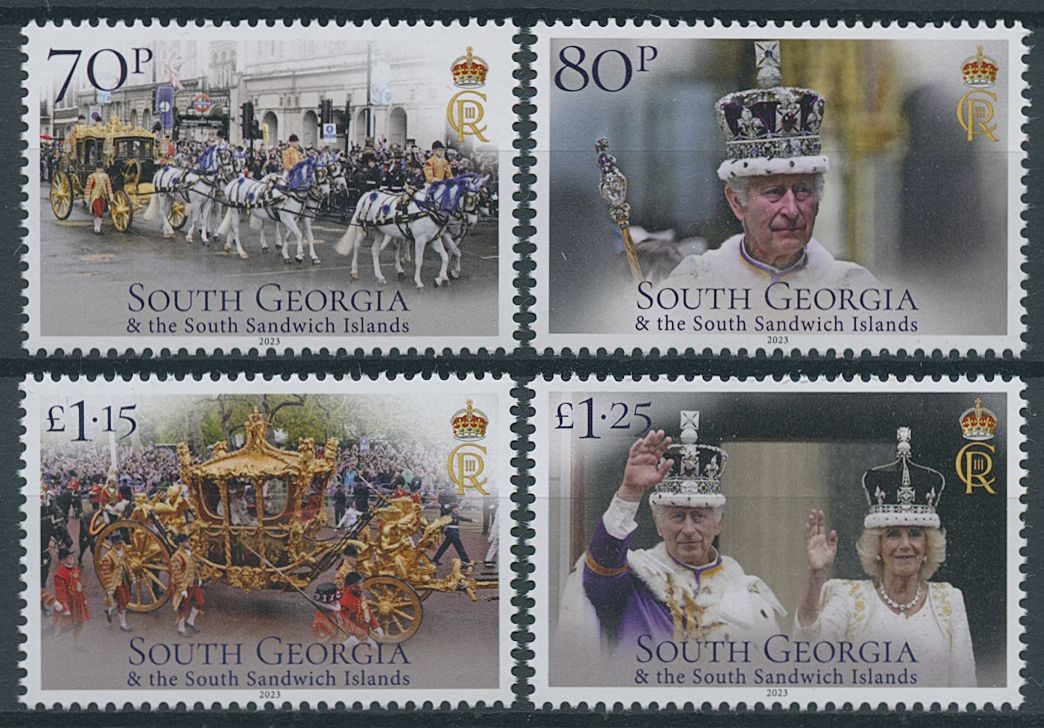 South Georgia SGA 2023 MNH Royalty Stamps King Charles III Coronation 4v Set