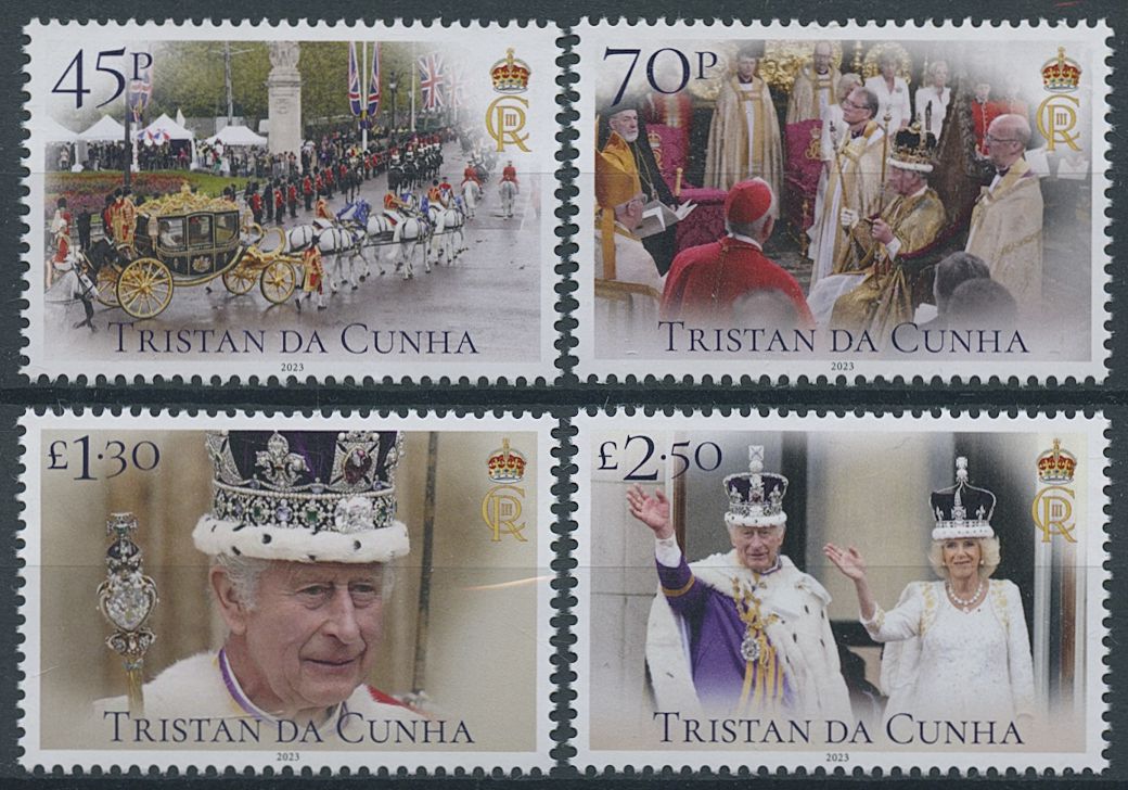 Tristan da Cunha 2023 MNH Royalty Stamps King Charles III Coronation 4v Set