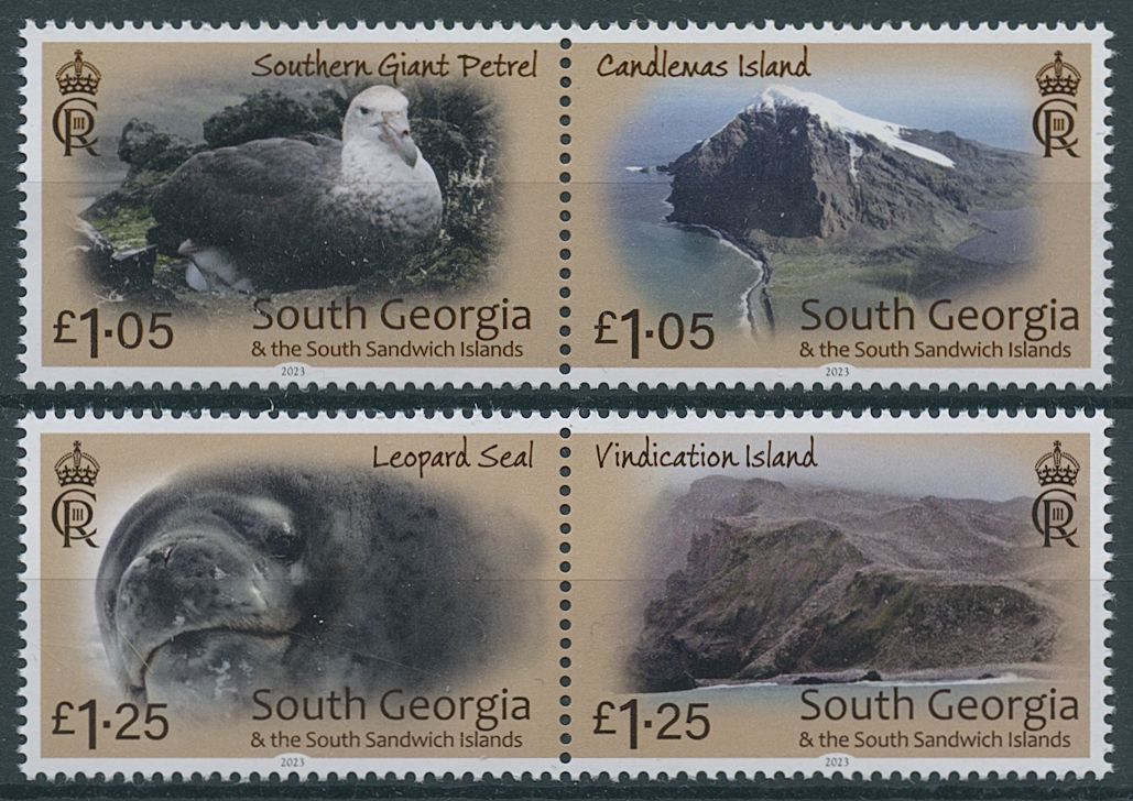 South Georgia SGA 2023 MNH Landscapes Stamps Islands Part III Candlemas Isles 4v Set in Pairs