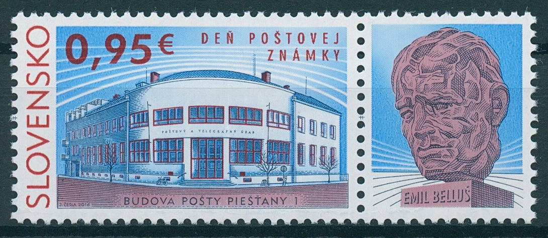 Slovakia 2017 MNH Stamp Day 1v Set + Label Architecture Stamps