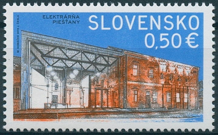 Slovakia 2018 MNH Historical Power Plant Piestany 1v Set Architecture Stamps