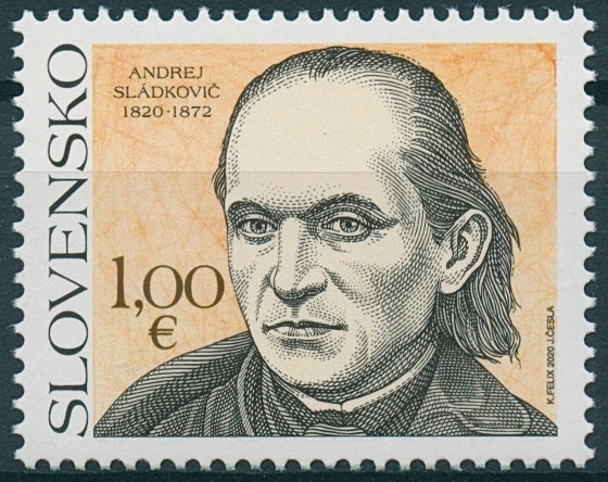 Slovakia Poets Stamps 2020 MNH Andrej Sladkovic Slovak Poet Famous People 1v Set