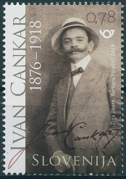 Slovenia 2018 MNH Ivan Cankar 1v Set Writers Authors Literature Stamps
